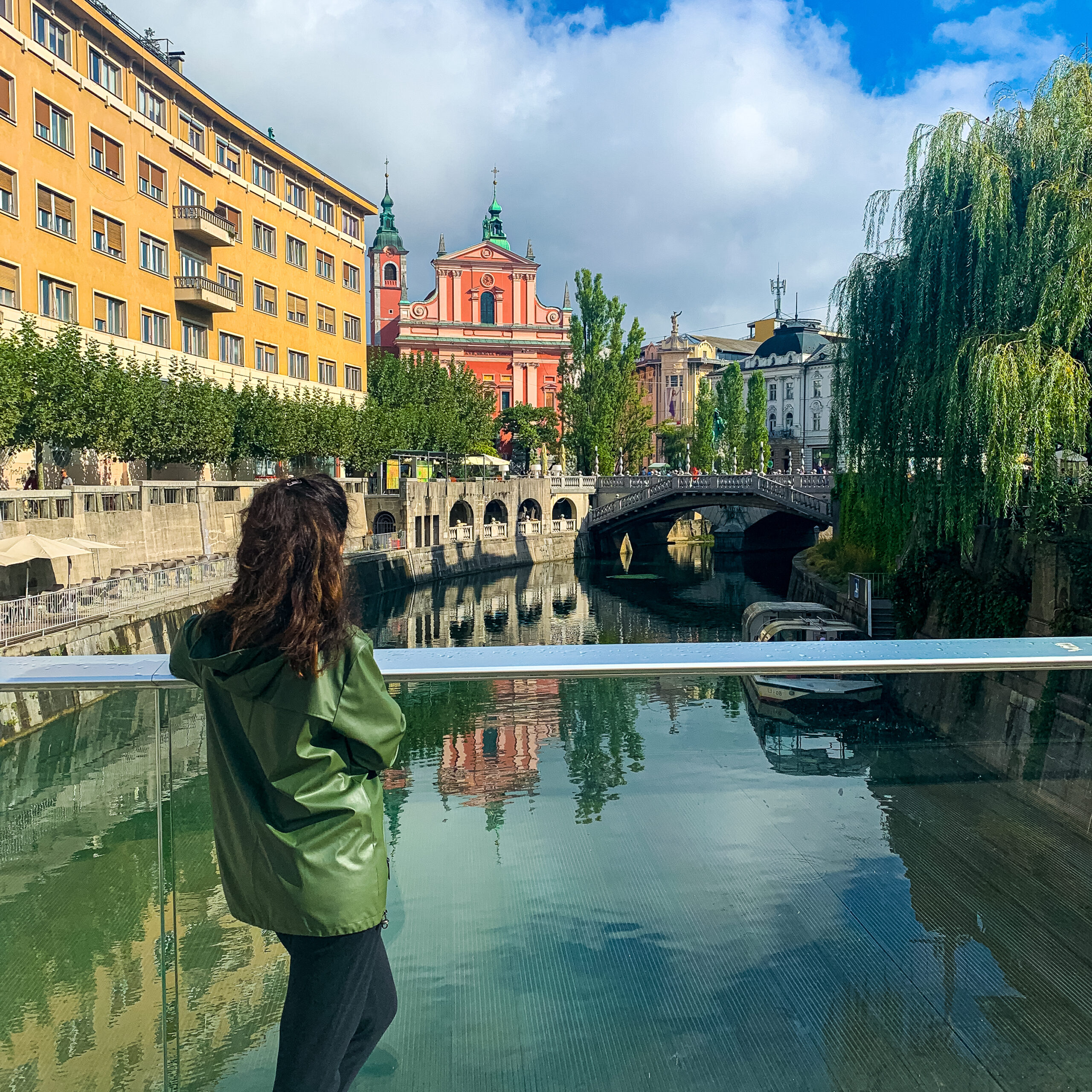 panorama di lubiana dal ponte del fiume